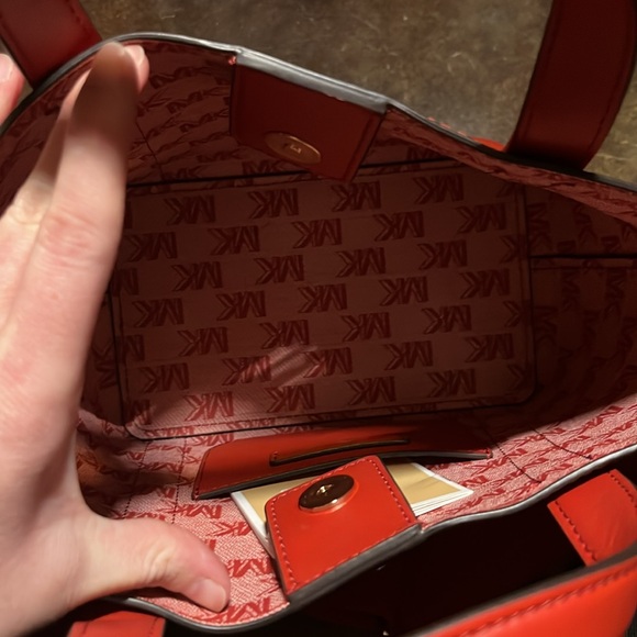 Michael Kors Red Leather Mini Bag - Picture 6 of 8